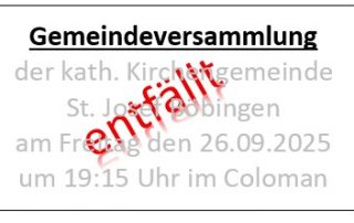 Gemeindeversammlung enfällt