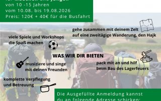 Schwarzhorn-Zeltlager 2026