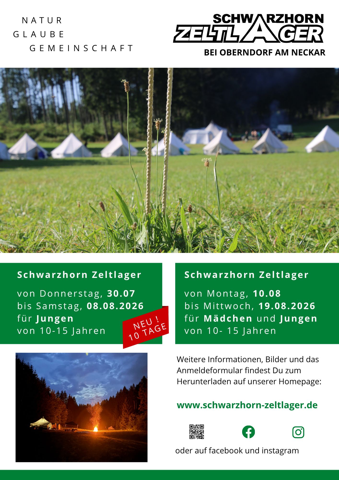 Schwarzhorn-Zeltlager 2026